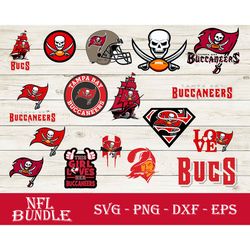 Tampa Bay Buccaneers SVG Bundle, Tampa Bay Buccaneers SVG, NFL SVG, PNG DXF EPS Digital File