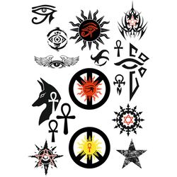 Eye of Horus svg, Esoteric Svg, Black Ankh, Anubis svg, Eye of RA, Ankh Symbol SVG