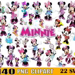 140 minnie mouse png, minnie png, minnie mouse clipart, minnie mouse font, minnie mouse birthday party, digital download