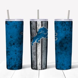 Detroit Lions Grunge Tumbler wrap, Sport tumbler, Straight Design 20oz Skinny Tumbler PNG File Digital Download