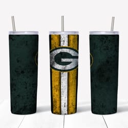Green Bay Packers Tumbler wrap, Sport tumbler, Straight Design 20oz Skinny Tumbler PNG File Digital Download