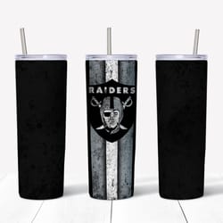 Las Vegas Raiders Grunge Tumbler wrap, Sport tumbler, Straight Design 20oz Skinny Tumbler, PNG File Download