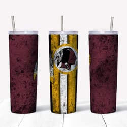 Washington Redskins Grunge Tumbler wrap, Sport tumbler, Straight Design 20oz Skinny Tumbler, PNG File Download