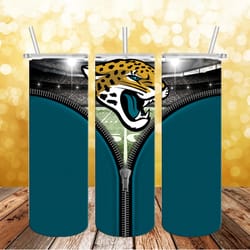 Jacksonville Jaguars Zipper Tumbler wrap, Sport tumbler, Straight Design 20oz Skinny Tumbler, PNG File Download