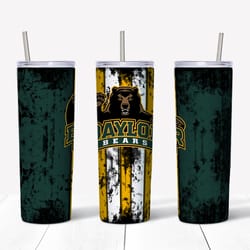 Baylor Bears Tumbler PNG, Sports Tumbler Design, Straight Design 20oz Skinny Tumbler, Instant download