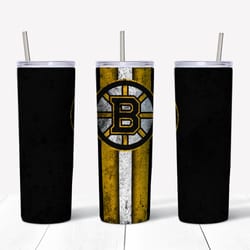 Boston Bruins Tumbler PNG, Sports Tumbler Design, Straight Design 20oz Skinny Tumbler, Instant download