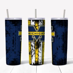 University of Michigan Tumbler design, Sports Tumbler PNG, Design 20oz Skinny Tumbler PNG, Instant download