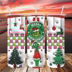 Grinch Christmas Tumbler Png, 3D Grinch Tumbler Png, Grinch Tumbler Png, Design 20oz Tumbler PNG, Instant download-8