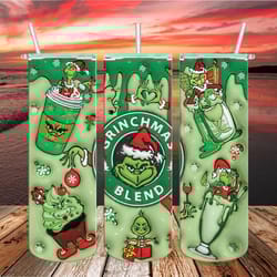 Grinch Christmas Tumbler Png, 3D Grinch Tumbler Png, Grinch Tumbler Png, Design 20oz Tumbler PNG, Instant download-12