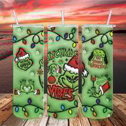 Grinch Christmas Tumbler Png, 3D Grinch Tumbler Png, Grinch Tumbler Png, Design 20oz Tumbler PNG, Instant download-14
