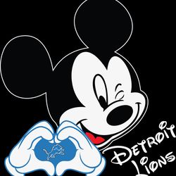 Mickey Loves Lions Svg, Sport Svg, Detroit Lions, Lions Football, Lions Svg, Football Svg, Sport Svg, Digital download