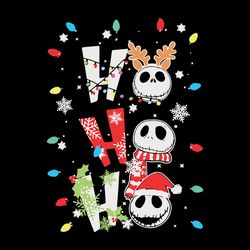 Ho Ho Ho Santa Christmas Svg, Jack Skellington Christmas Svg, Christmas Svg Files, Logo Christmas Svg, Instant download