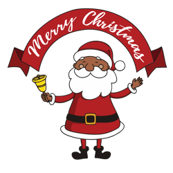 Black Santa Claus Christmas Svg, Christmas Santa Svg, Santa Svg, Christmas tree Svg, Christmas Svg, Digital download