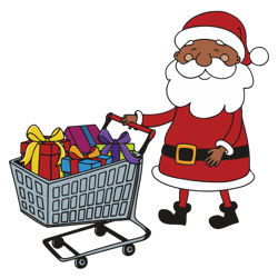 Black Santa Claus Christmas Svg, Christmas Santa Svg, Santa Svg, Christmas tree Svg, Christmas Svg, Digital download-4