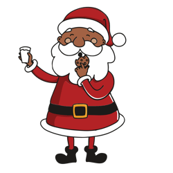 Black Santa Claus Christmas Svg, Christmas Santa Svg, Santa Svg, Christmas tree Svg, Christmas Svg, Digital download-5
