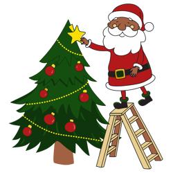 Black Santa Claus Christmas Svg, Christmas Santa Svg, Santa Svg, Christmas tree Svg, Christmas Svg, Digital download-9