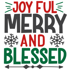 Joy ful merry and blessed christmas Svg, Christmas Quote Svg, Merry christmas Svg, Christmas Svg, Digital download-1