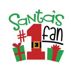 Santa's Number 1 Fan Christmas Svg, Funny Christmas Svg, Merry Christmas Svg, Christmas Svg, Digital download