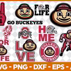 Go Buckeyes Bundles Svg, Go Buckeyes Svg Svg, NCAA Svg, NCAA Team Svg, Football svg, Sport Svg, Digital download