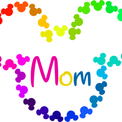 mickey small color red mom svg, mickey minine svg, mickey heat svg, disney svg, disney family vacation png, cut file