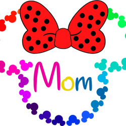 mickey small color red mom svg, mickey minine svg, mickey heat svg, disney svg, disney family vacation png, cut file(1)