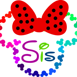 mickey small color red sis svg, mickey minine svg, mickey heat svg, disney svg, disney family vacation png, cut file(3)