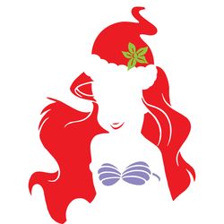 ariel, disney princess christmas clipart, princesses christmas svg, disney princess svg, disney svg, digital download