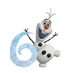 olaf birthday number 6 png, frozen png, frozen logo png, frozen family png, frozen birthday png, digital download