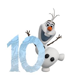 olaf birthday number 10 png, frozen png, frozen logo png, frozen family png, frozen birthday png, digital download