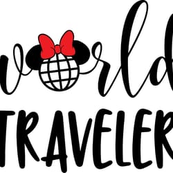 World traveler Svg, Disney family Svg, Minnie logo Svg, Minnie Mouse Svg, Mickey Svg, Disney Svg, Instant download
