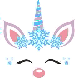 snowflakes unicorn svg, christmas svg, christmas logo svg, christmas vibes svg, digital download