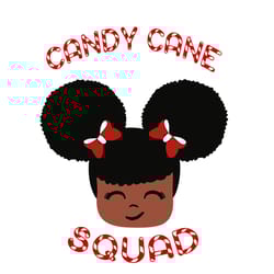 candy cane squad svg, black girl christmas svg, afro woman christmas svg, digital download