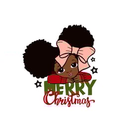 black girl christmas svg, merry christmas png, afro woman christmas svg, digital download-7