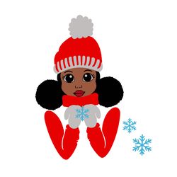 black girl christmas svg, merry christmas png, afro woman christmas svg, digital download-9
