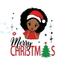 black girl christmas svg-black girl svg-black woman svg-afro woman christmas svg-digital download-5