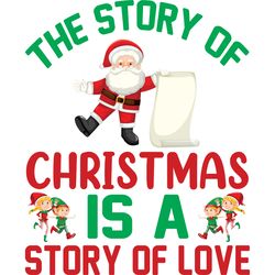 the story of christmas is a story of love svg, christmas svg, christmas logo svg, digital download