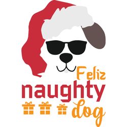 feliz naughty dog svg, christmas svg, christmas logo svg, merry christmas svg, digital download
