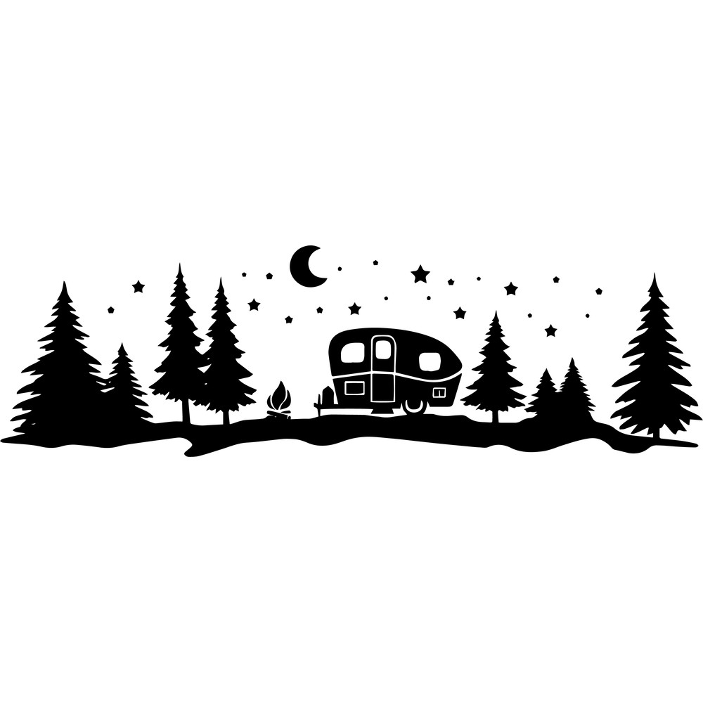 SL29062013-Camper in Forest Svg, Cricut File, Svg, Camping Svg, Camper Svg.png