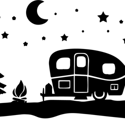 camper in forest svg, camping svg, camper svg, camping love svg, camping vans svg, digital download