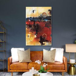 abstract wall art, modern wall decor, surrealist wall art, roll up canvas, stretched canvas art