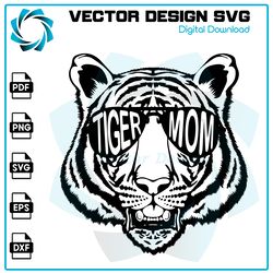 tiger mom svg, tiger head with glasses svg, tiger mom svg, tiger face svg, tiger clipart, mama tiger cut file