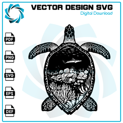 turtle svg, sea turtle svg, turtle clipart, sea turtle tumbler png, turtle cut file, turtle vector, turtle cricut, coral