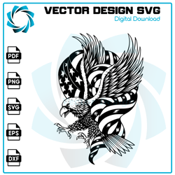 eagle through flag svg, eagle with flag svg, eagle usa svg, american eagle svg