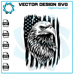 eagle through flag svg, eagle with flag svg, eagle usa svg, american eagle svg 1