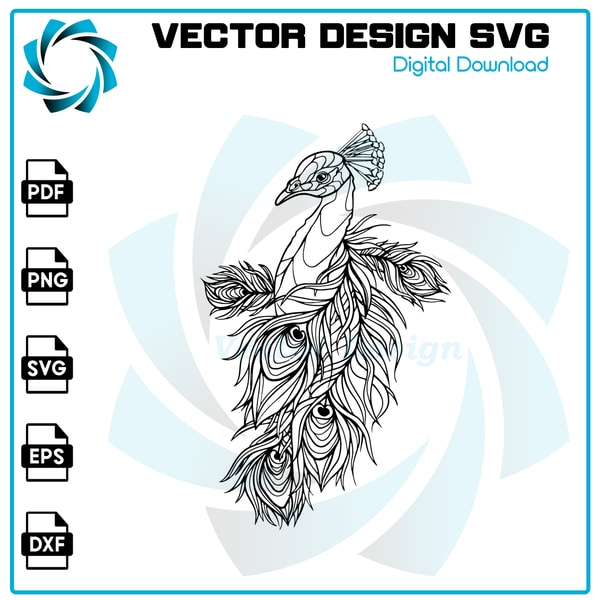 Peacock Rvt File Peacock Svg, Peacock Clipart, Peacock Cut file, Peacock Vect - Inspire ...