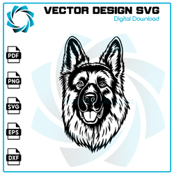 german shepherd svg, german shepherd clipart, k-9 police dog svg, dog lover svg, german shepherd cricut