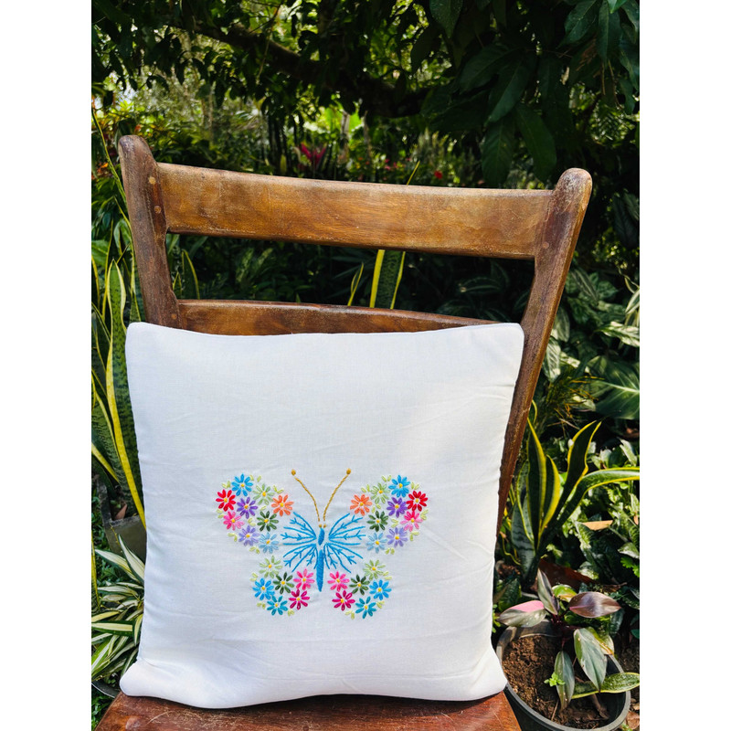 Hand Embroidered Pillow CaseCushion Covera 0