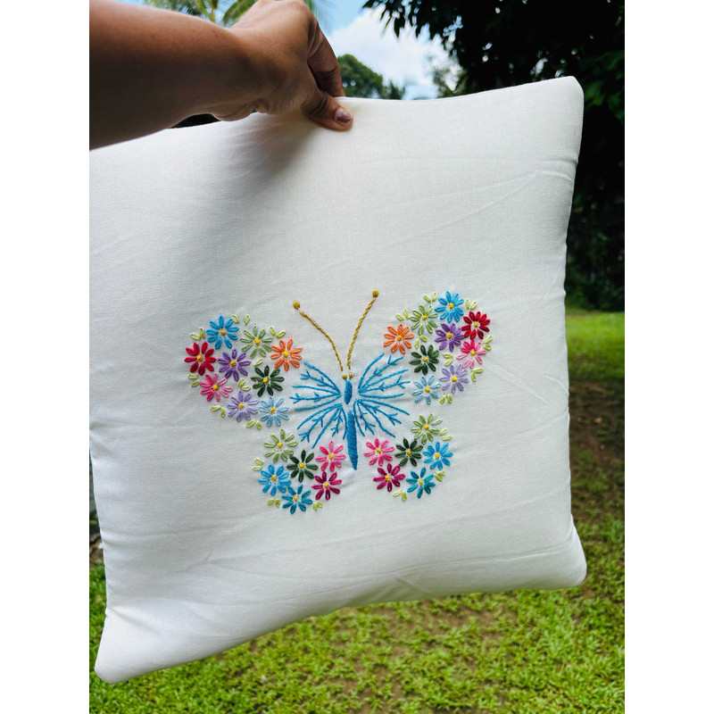 Hand Embroidered Pillow CaseCushion Covera 3
