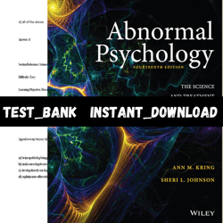 Latest 2023 Test Bank for Abnormal Psychology 14th Edition Kring PDF