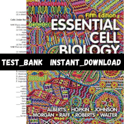Test Bank for Essential Cell Biology 5th Edition Alberts Hopkin PDF | Instant Download | All Chapters Included
